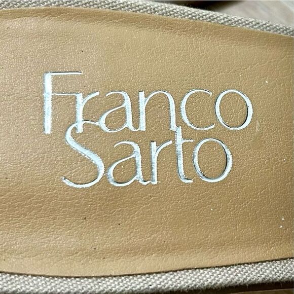 Franco Sarto Helix Slingback Heels Women's Size 10 Tan Suede Open Toe Sandals - Picture 7 of 9